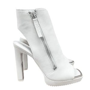 DKNY Malia Nubuck Leather Platform Stiletto Sandals
